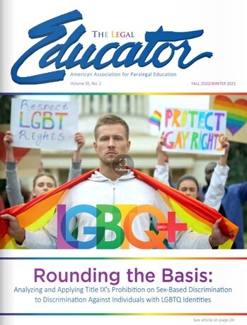 Criminal justice professor and graduate student are featured cover story in The Legal Educator